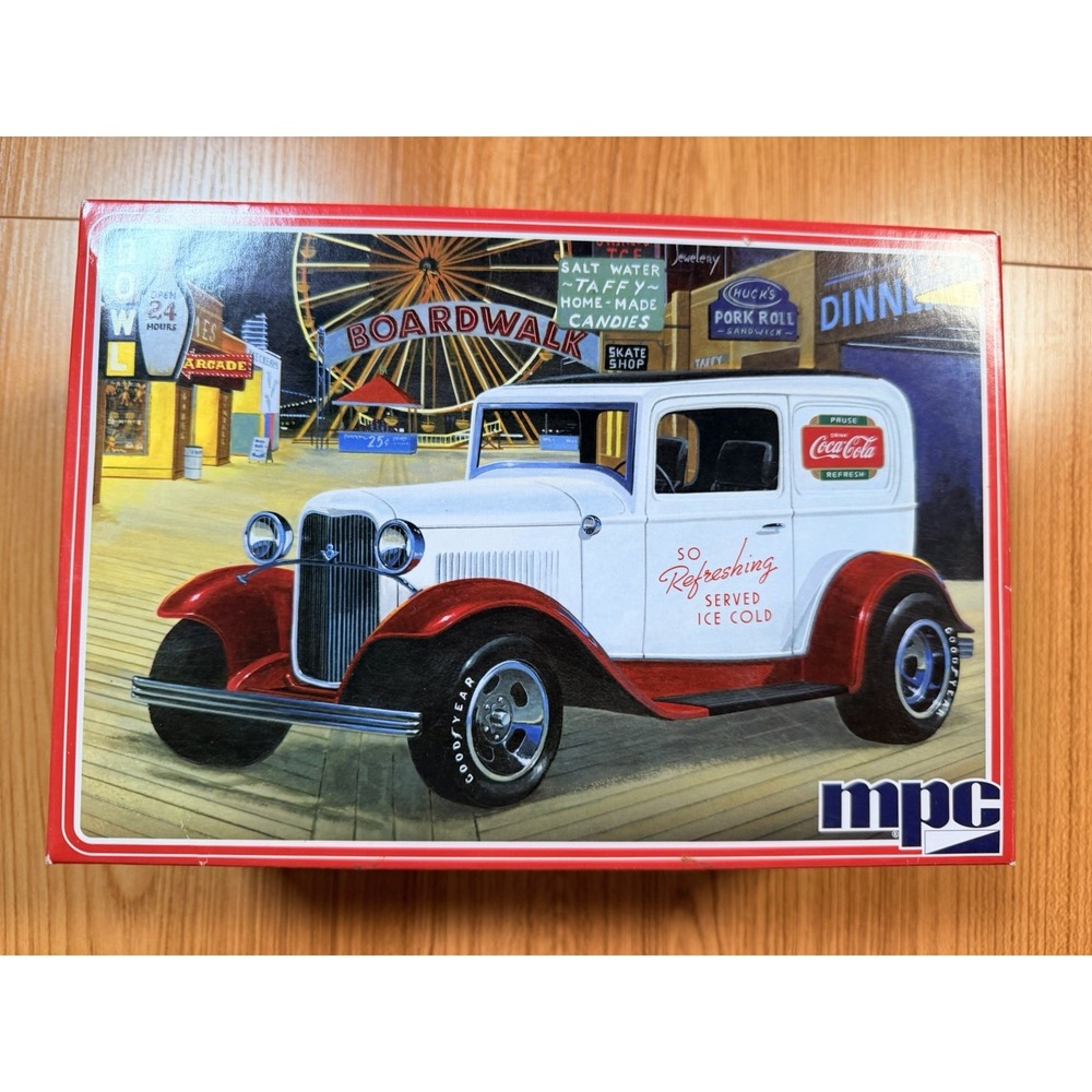 MPC Coca Cola 1932 Ford Sedan Delivery 1/25 Scale Model Car Kit Started